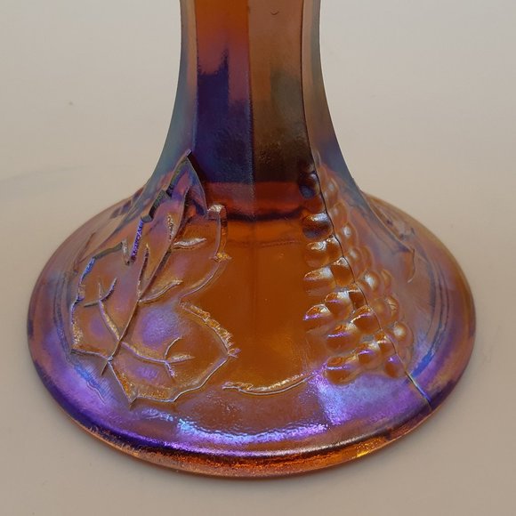 Indiana Glass Company Orange Carnival Compote Serving Dish - Picture 9 of 11